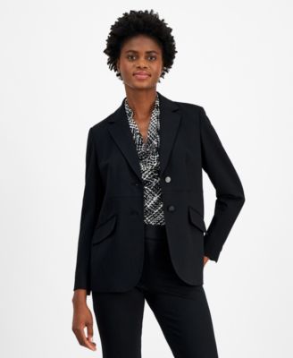 Anne Klein - Women's Two-Button Compression Blazer