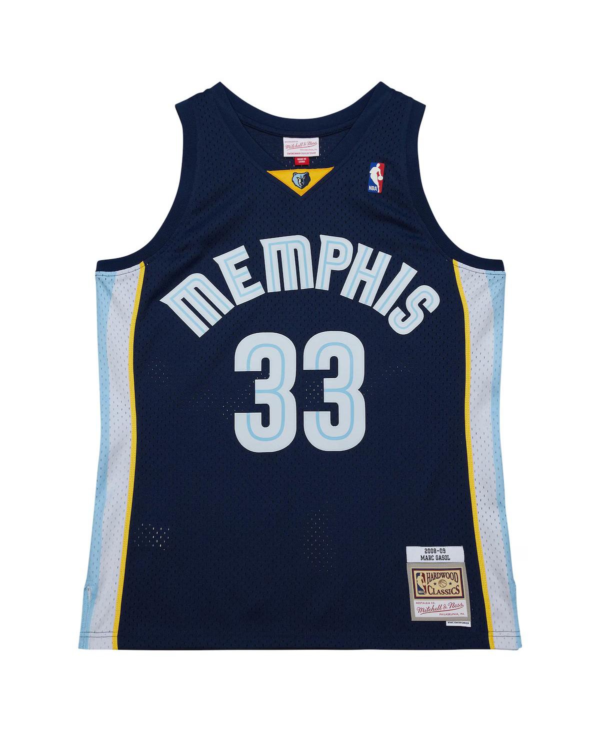 Mitchell Ness Men's Marc GasolMemphis Grizzlies 2008/09 Hardwood Classics Swingman Throwback Jersey - Navy