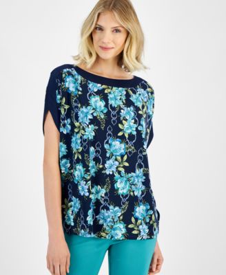 JM Collection - Women's Garden Lattice Top