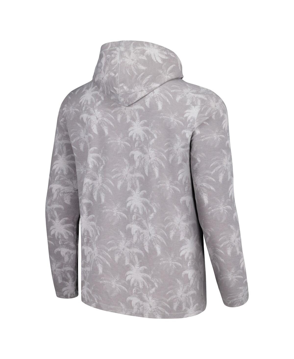 Tommy Bahama Men's Gray Philadelphia Eagles Palm Frenzy Hoodie Long Sleeve T-shirt In Gray