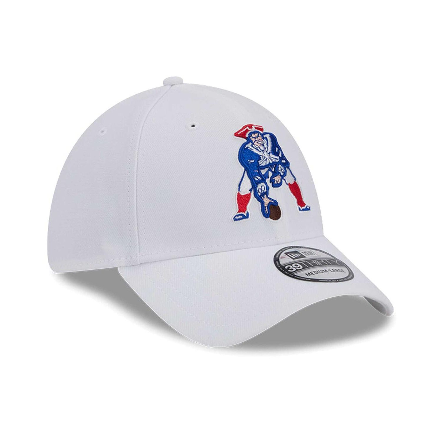 Men's White New England Patriots Throwback 39Thirty Flex Hat