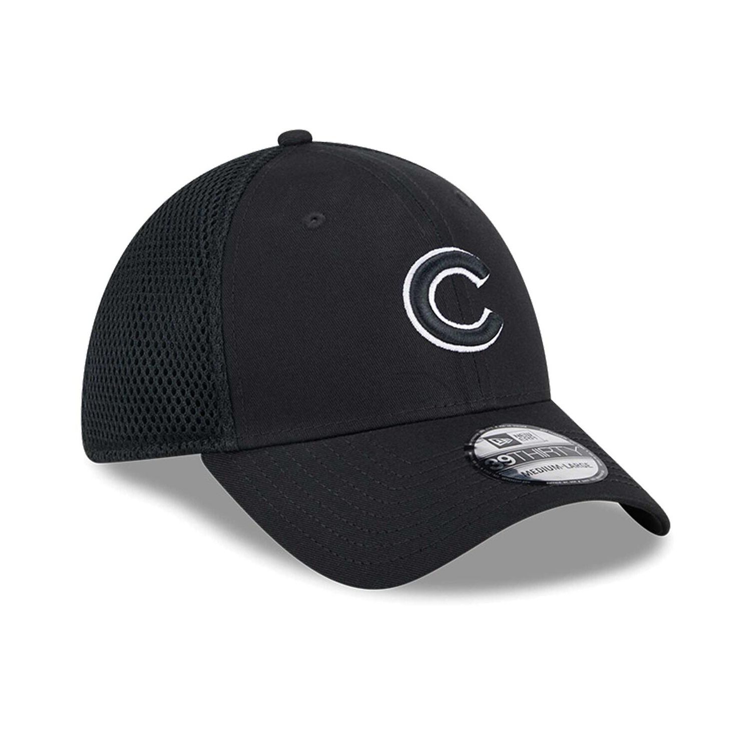 Men's Chicago Cubs Evergreen Black White Neo 39Thirty Flex Hat