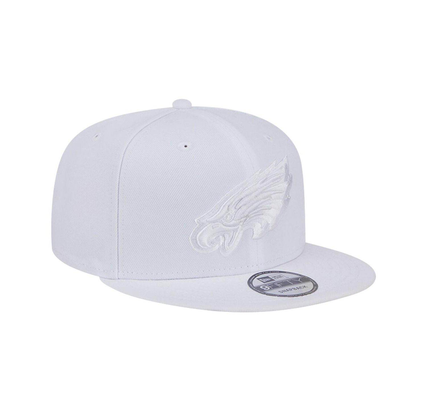 Men's Philadelphia Eagles Main White on White 9Fifty Snapback Hat