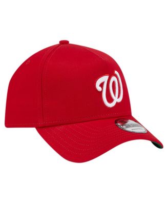 Men's Red Washington Nationals Team Color A-Frame 9Forty Adjustable Hat