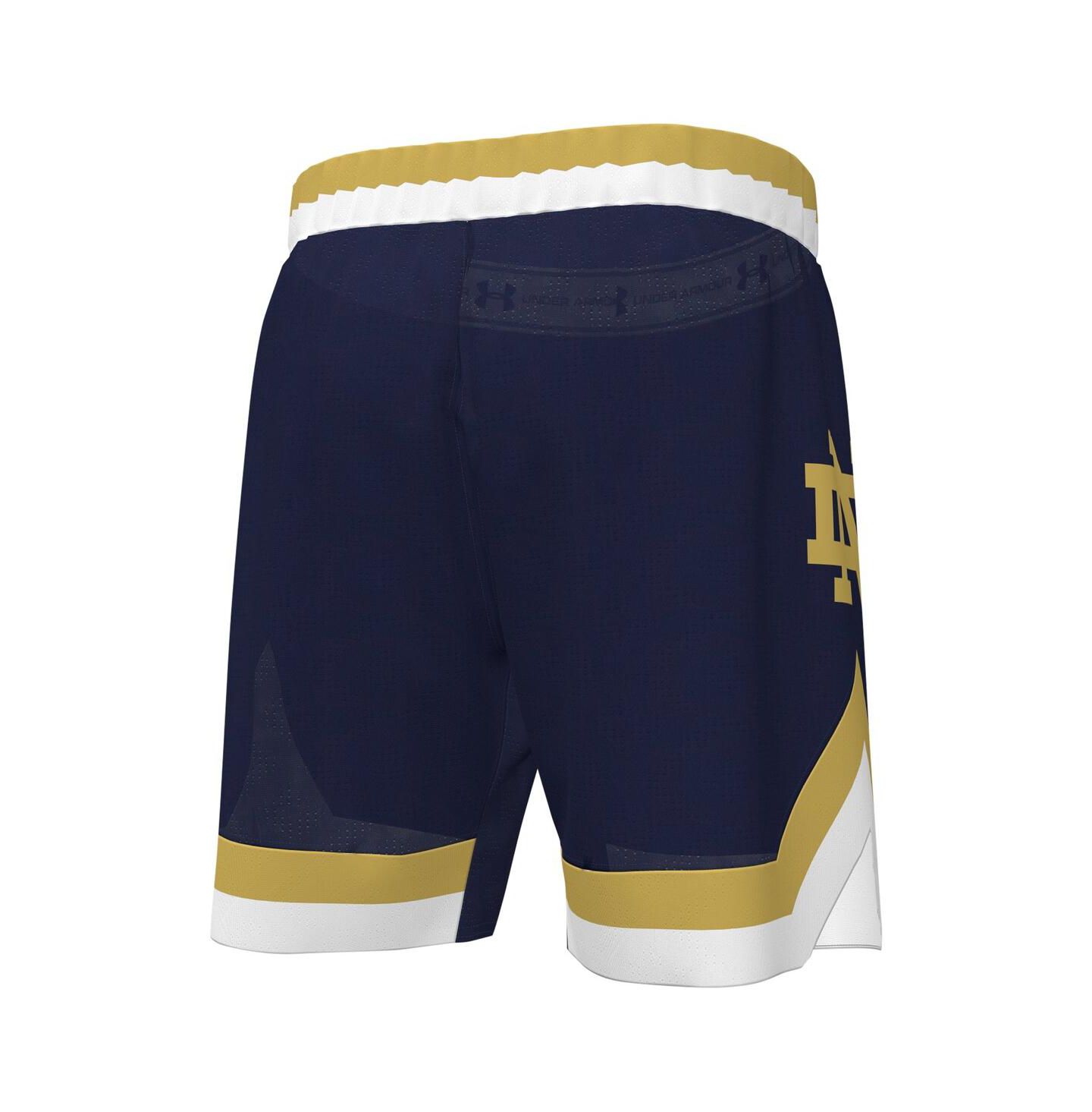 Мужские шорты Under Armour Navy Notre Dame Fighting Irish Replica Basketball — фото 2