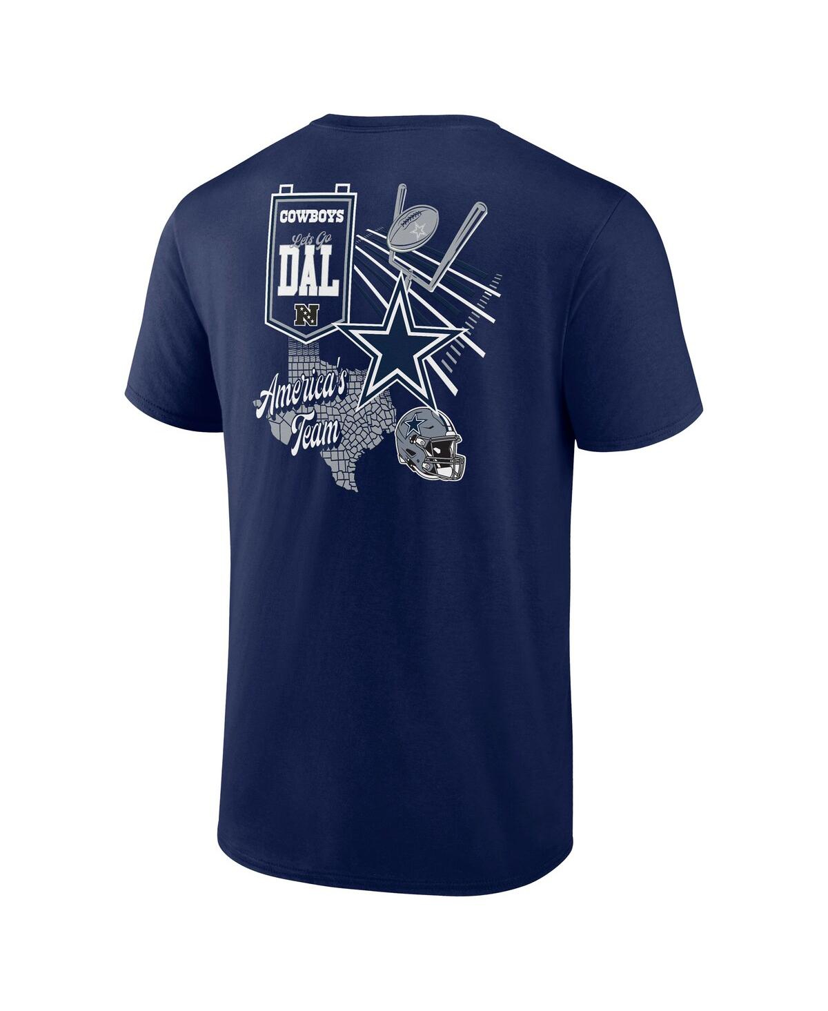 Shop Fanatics Branded Men's Navy Dallas Cowboys Split Zone T-shirt In Ath Navy