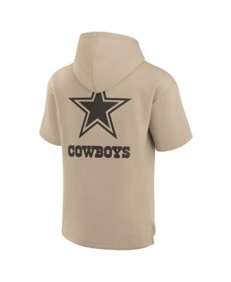 Unisex Khaki Dallas Cowboys Elements Super Soft Fleece Short Sleeve Pullover Hoodie