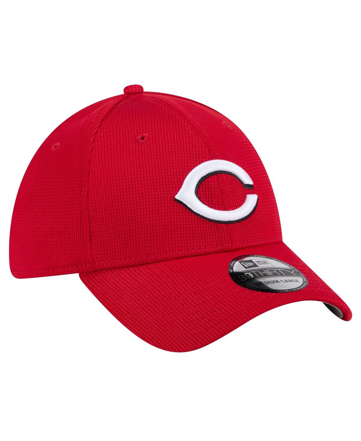 Shop New Era Men's Red Cincinnati Reds Active Pivot 39thirty Flex Hat
