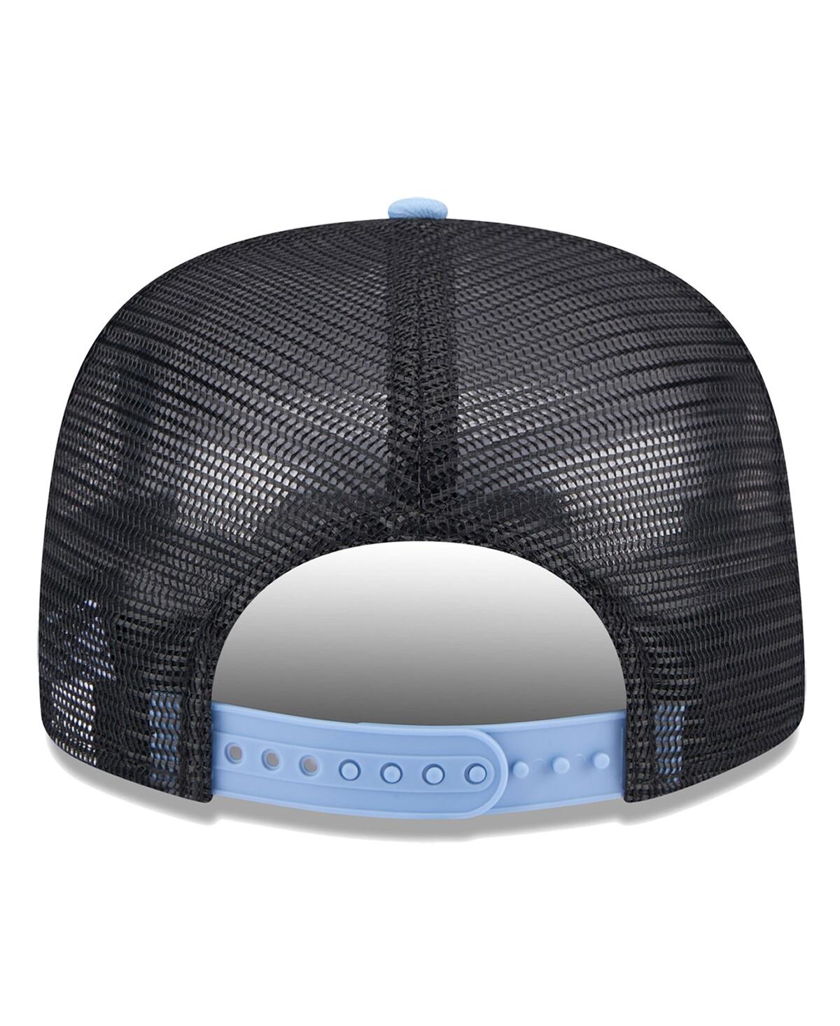 New Era Men's Black/Light Blue Memphis Grizzlies Throwback Team Arch Golfer Snapback Hat
