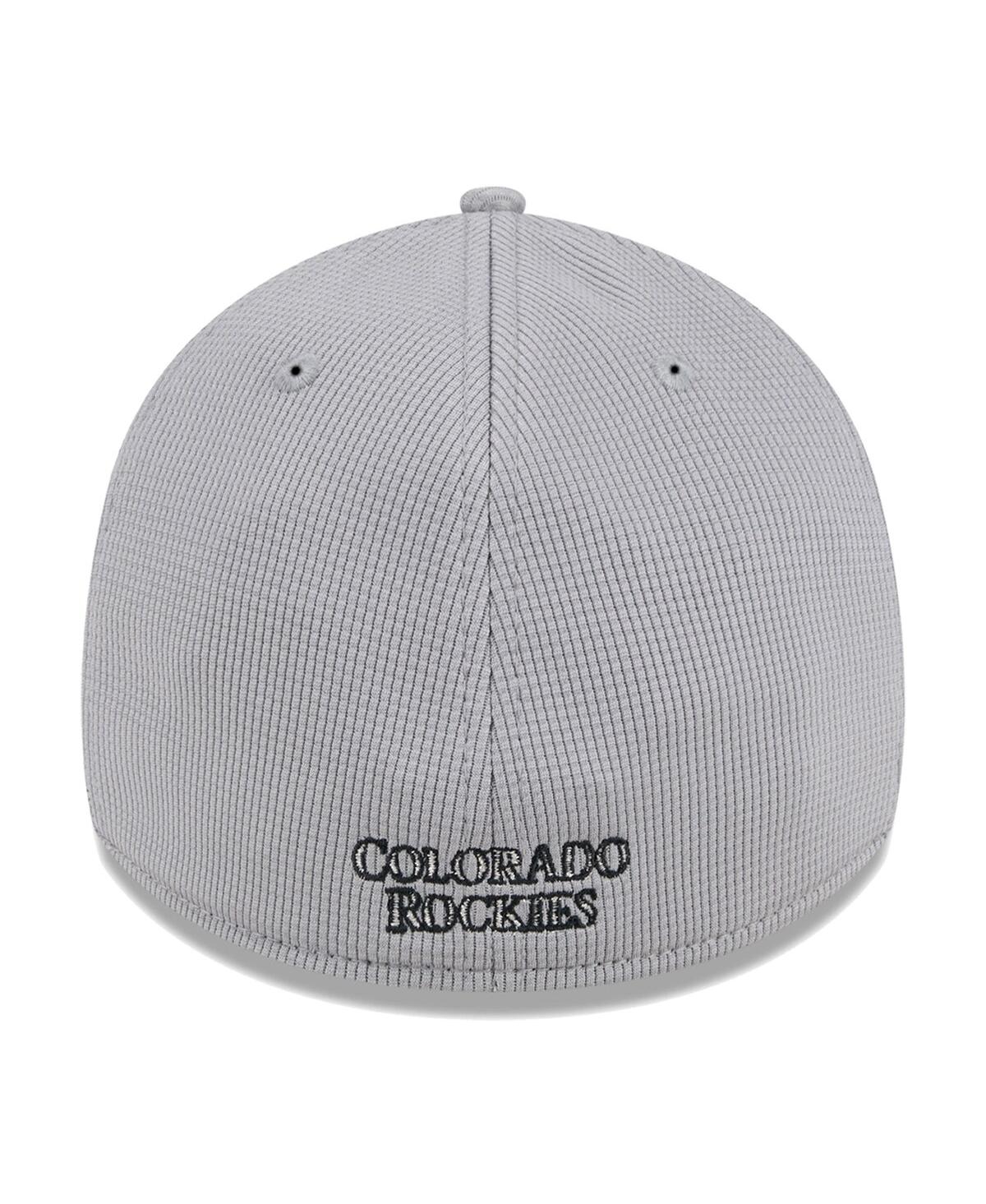 New Era Men'sColorado Rockies Active Pivot 39Thirty Flex Hat - Gray