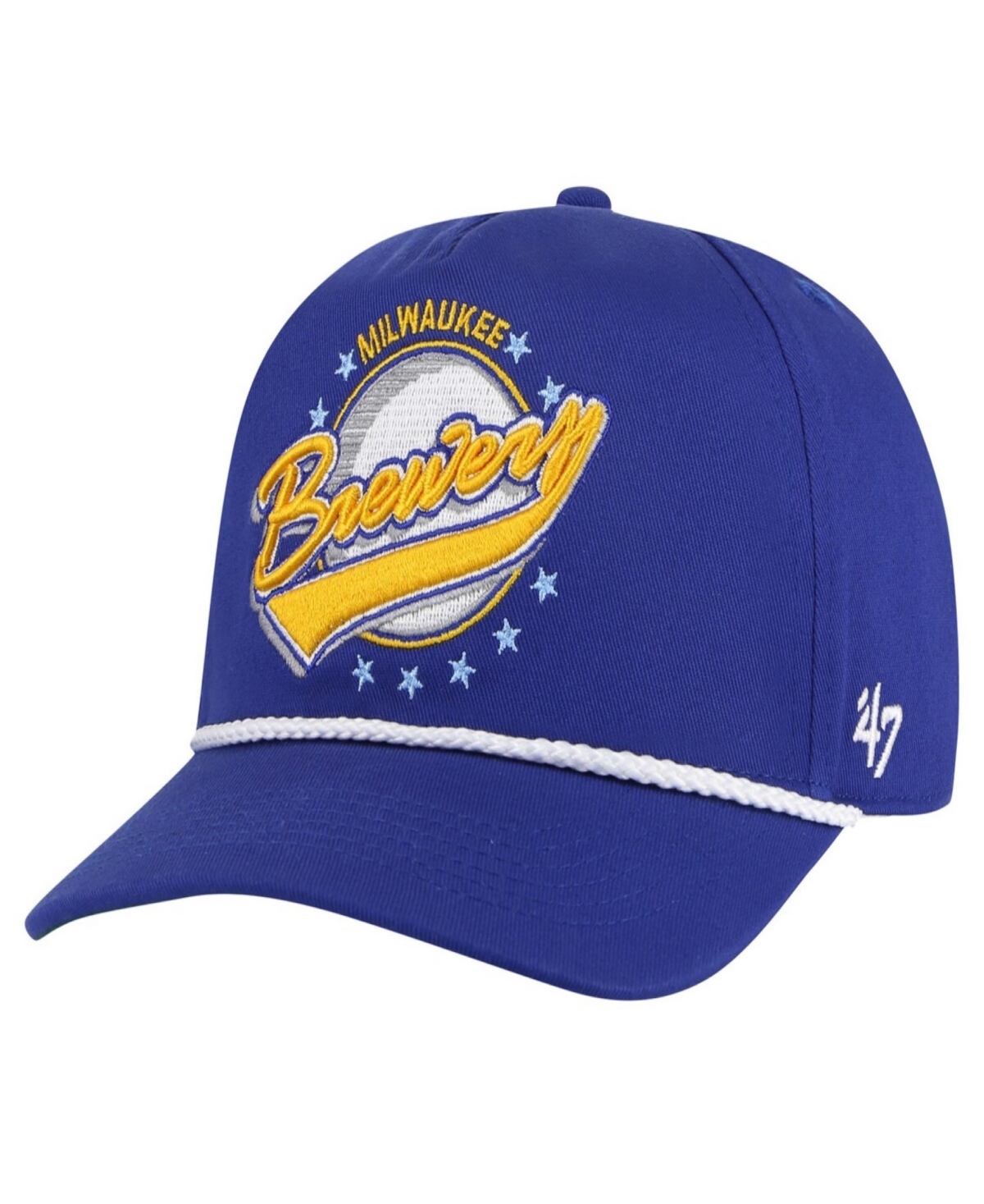 47 Brand Men's Royal Milwaukee Brewers Wax Pack Collection Premier Hitch Adjustable Hat - Royal