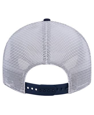 Men's Navy Virginia Cavaliers Throwback Circle Patch 9Fifty Trucker Snapback Hat