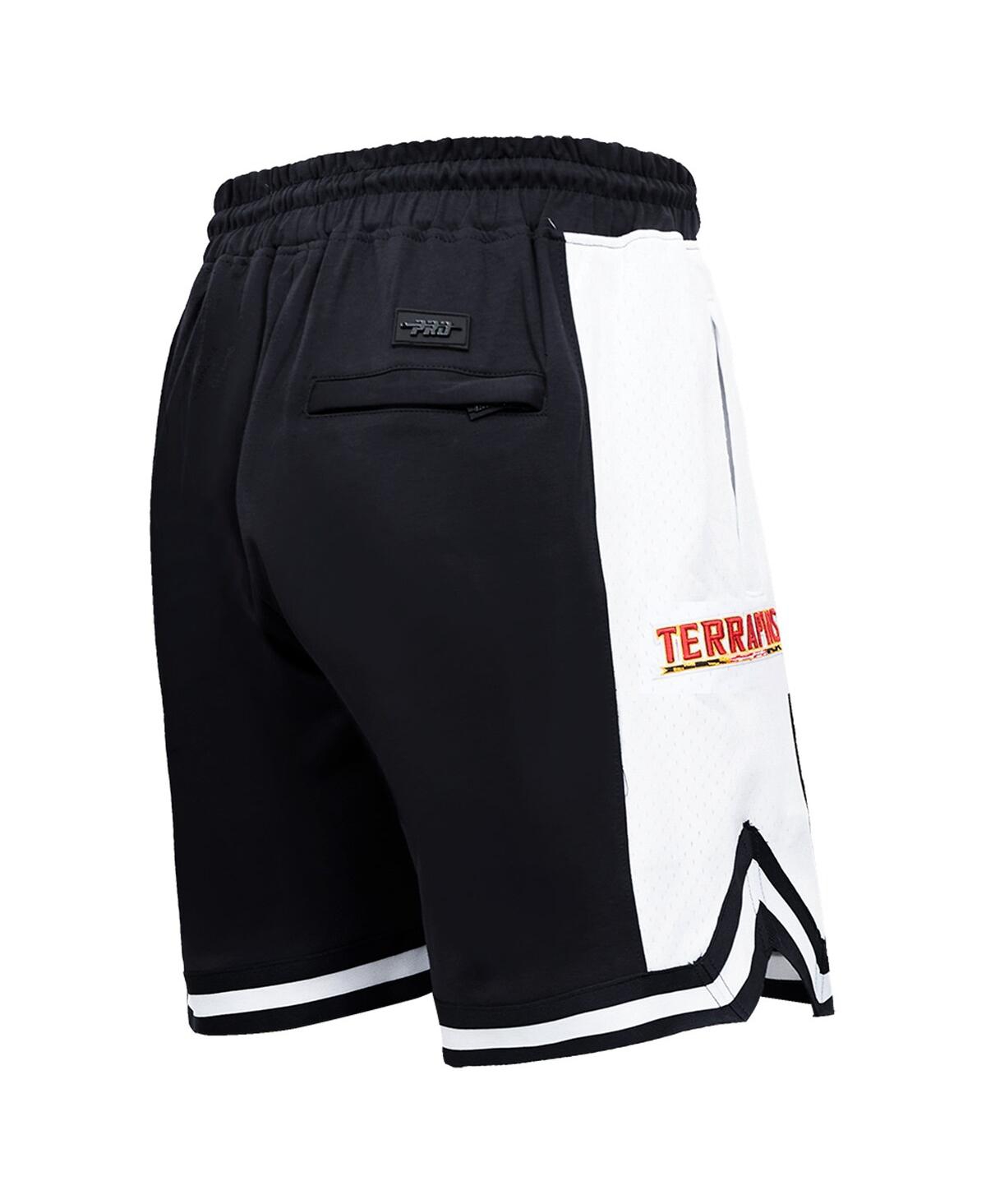 PRO STANDARD MEN'S BLACK MARYLAND TERRAPINS SCRIPT TAIL DK 2.0 SHORTS 