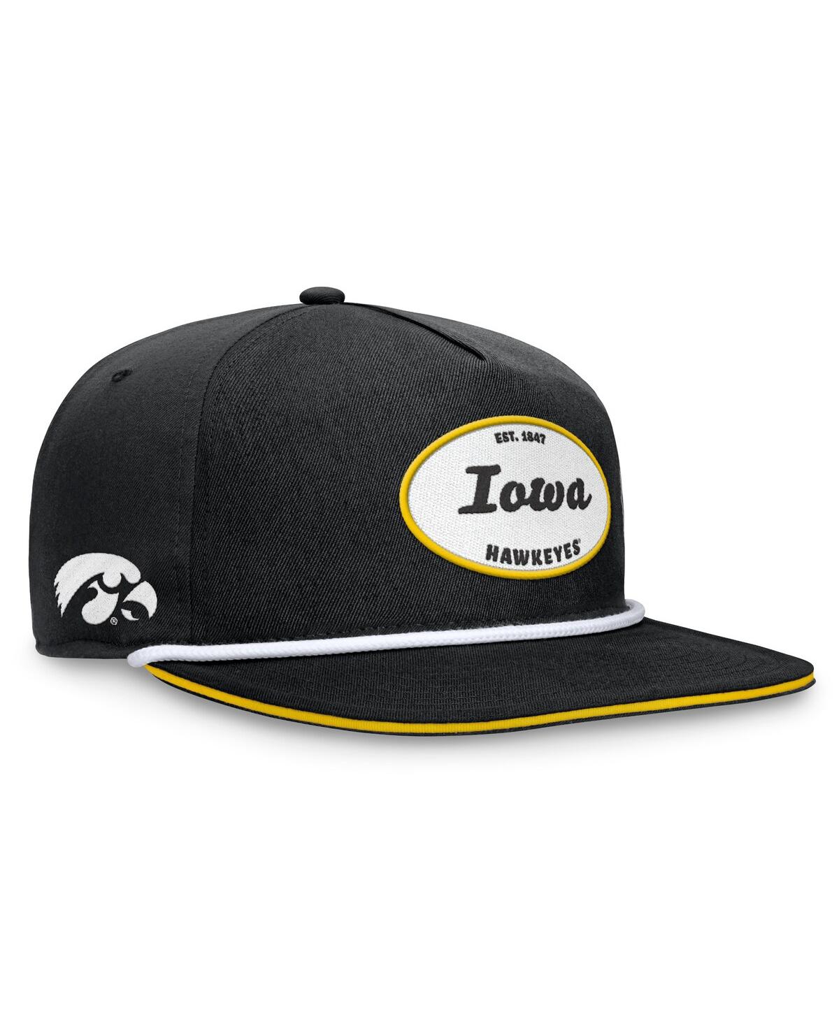 Shop Top Of The World Men's Black Iowa Hawkeyes Iron Golfer Adjustable Hat