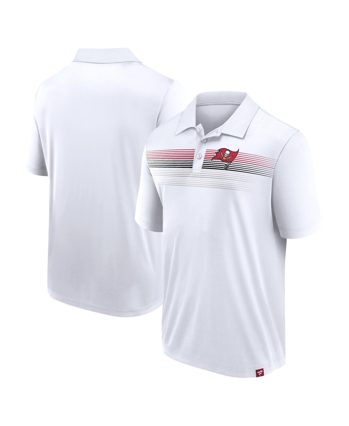 Shop Fanatics Branded Men's White Tampa Bay Buccaneers Victory For Us Interlock Polo In W,bc