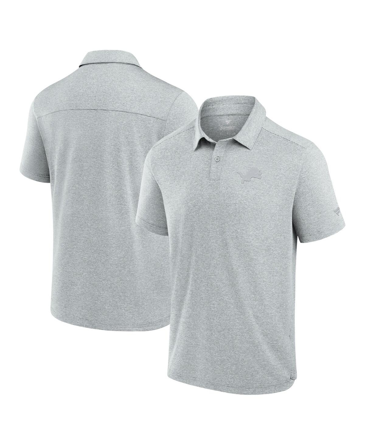 Men's Gray Detroit Lions Front Office Tech Polo Shirt - Sgr Of L G
