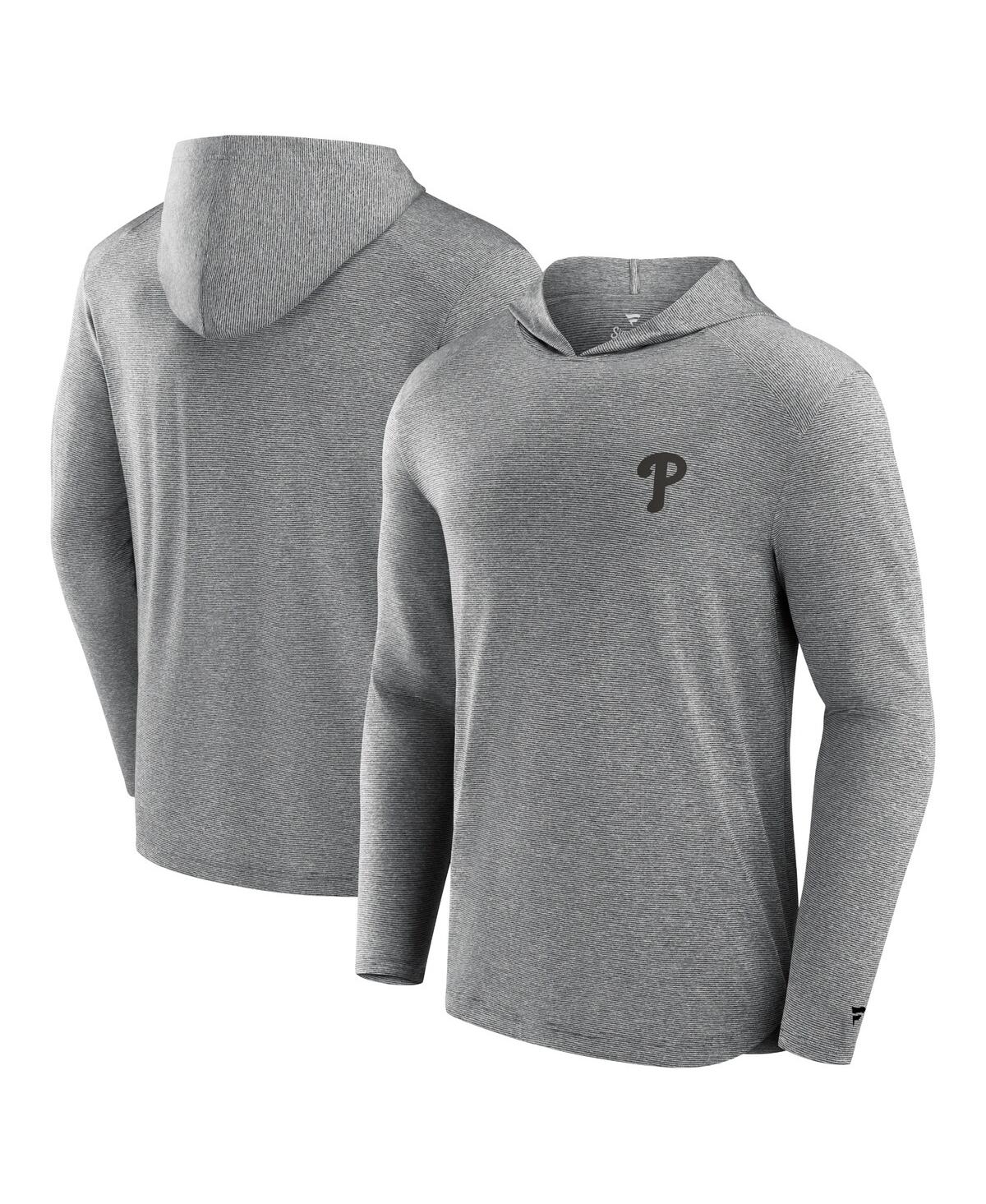 Men's Black Philadelphia Phillies Front Office Tech Lightweight Hoodie T-Shirt - Black