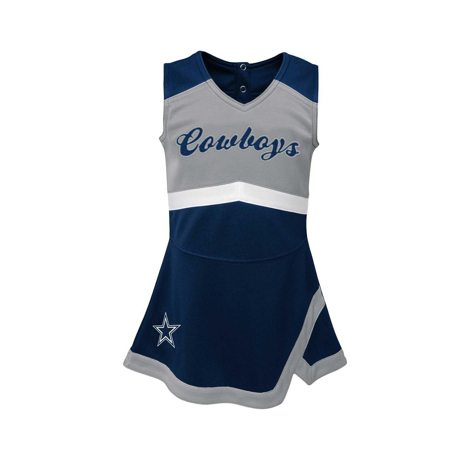 Girls Infant Navy Dallas Cowboys Cheer Captain Jumper Dress
