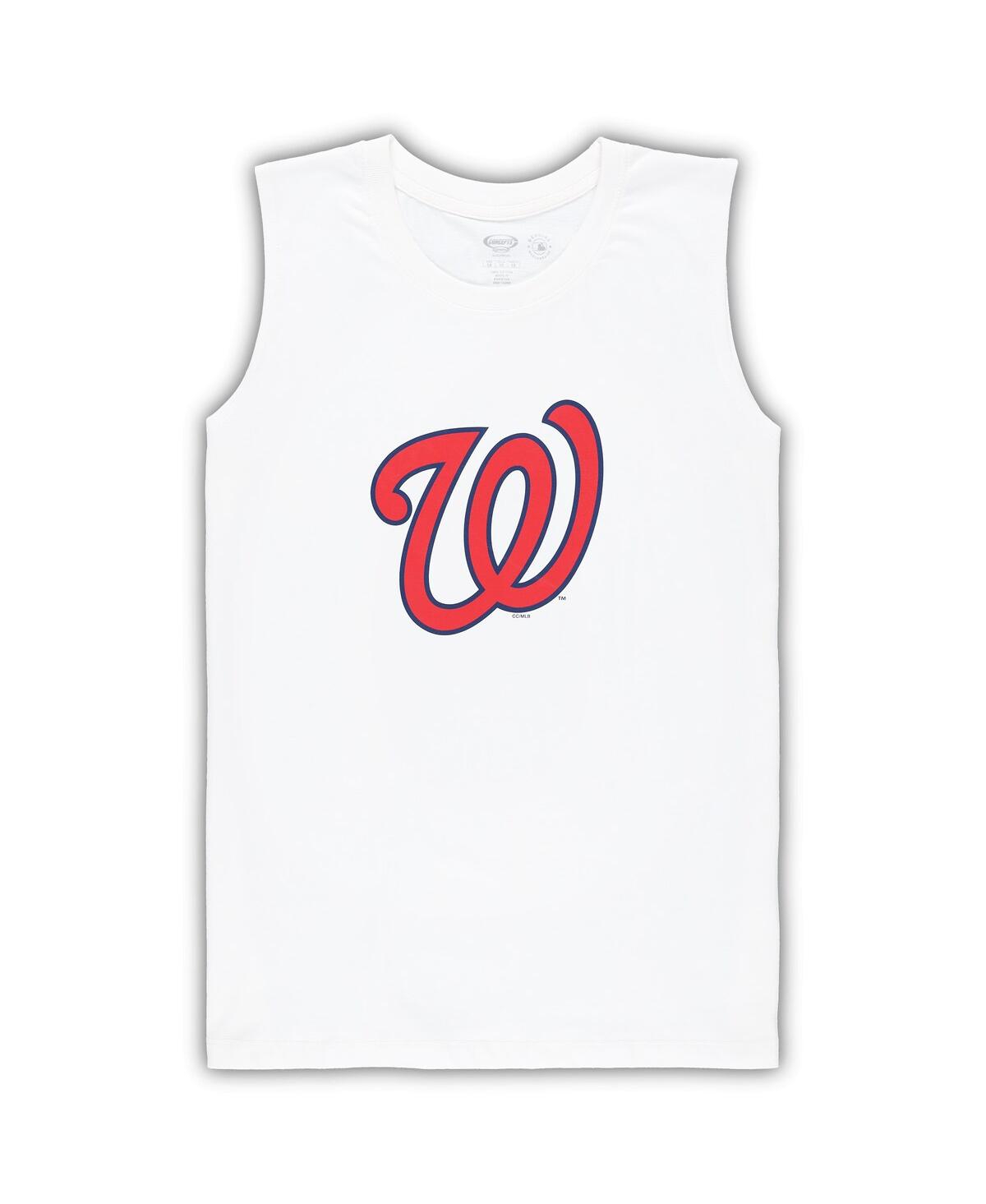 Shop Concepts Sport Women's White/red Washington Nationals Plus Size Tank Top Shorts Sleep Set In White Red