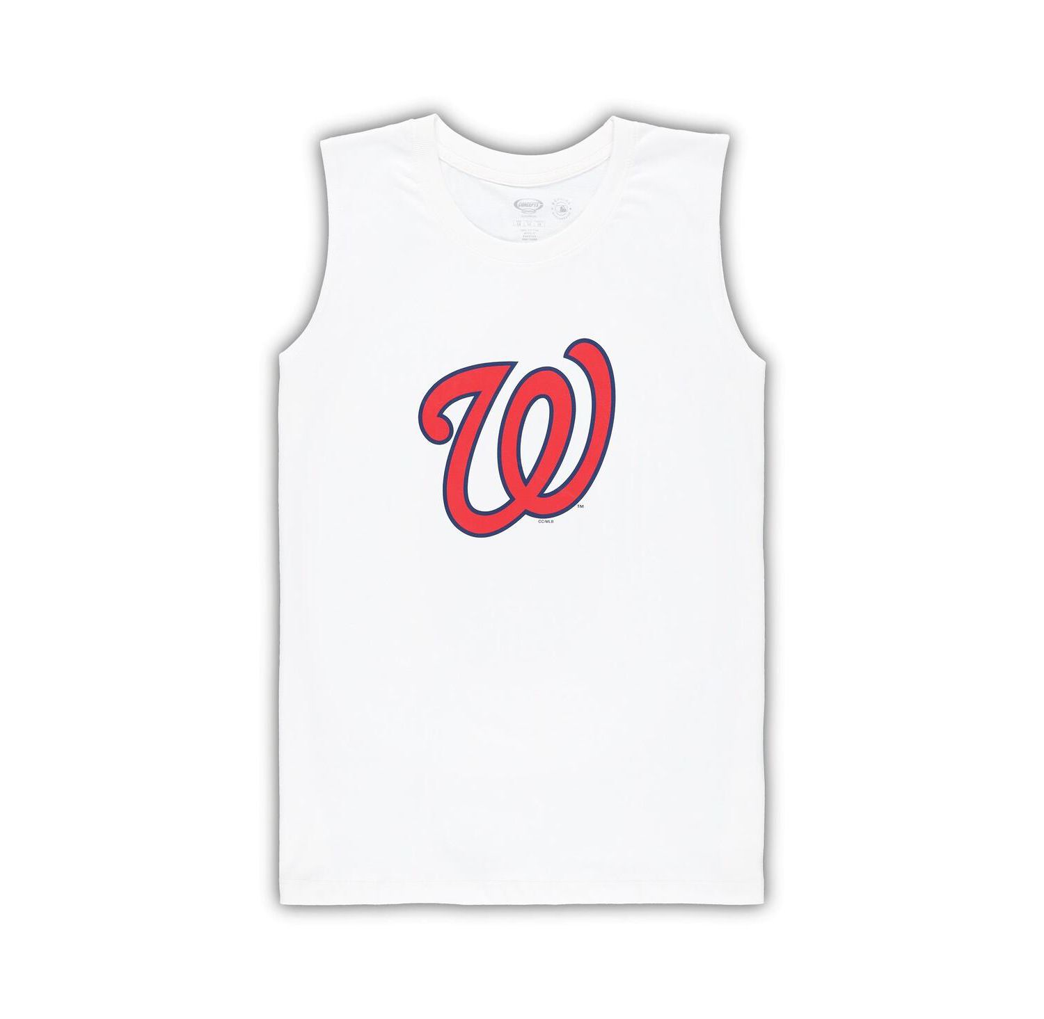Women's White/Red Washington Nationals Plus Size Tank Top Shorts Sleep Set