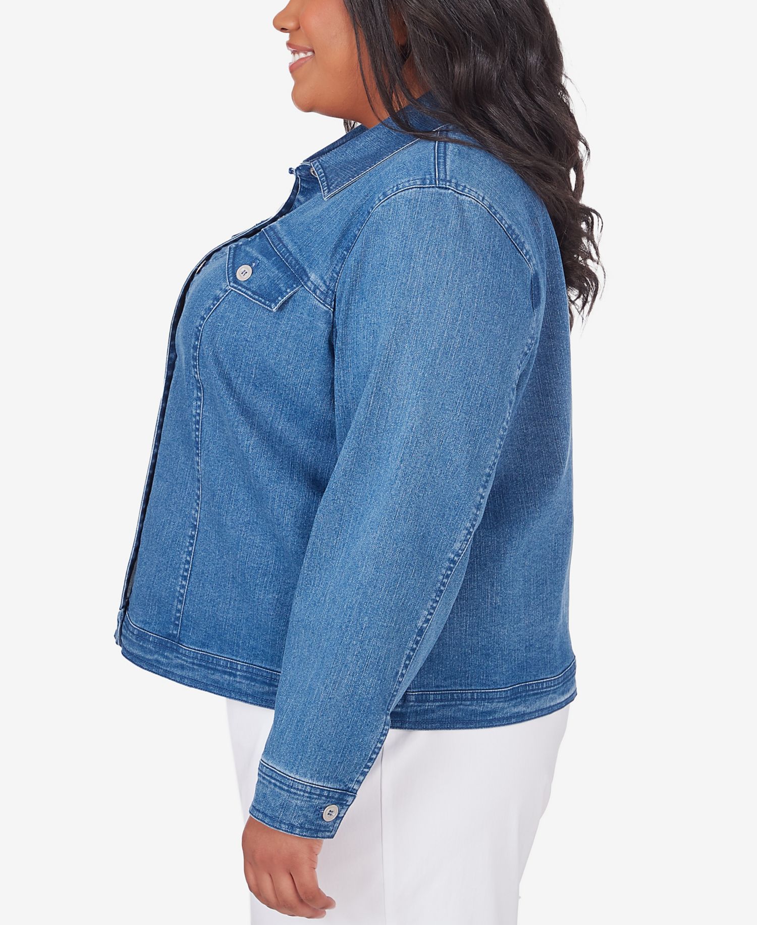 Plus Size Classic Fit Denim Jacket