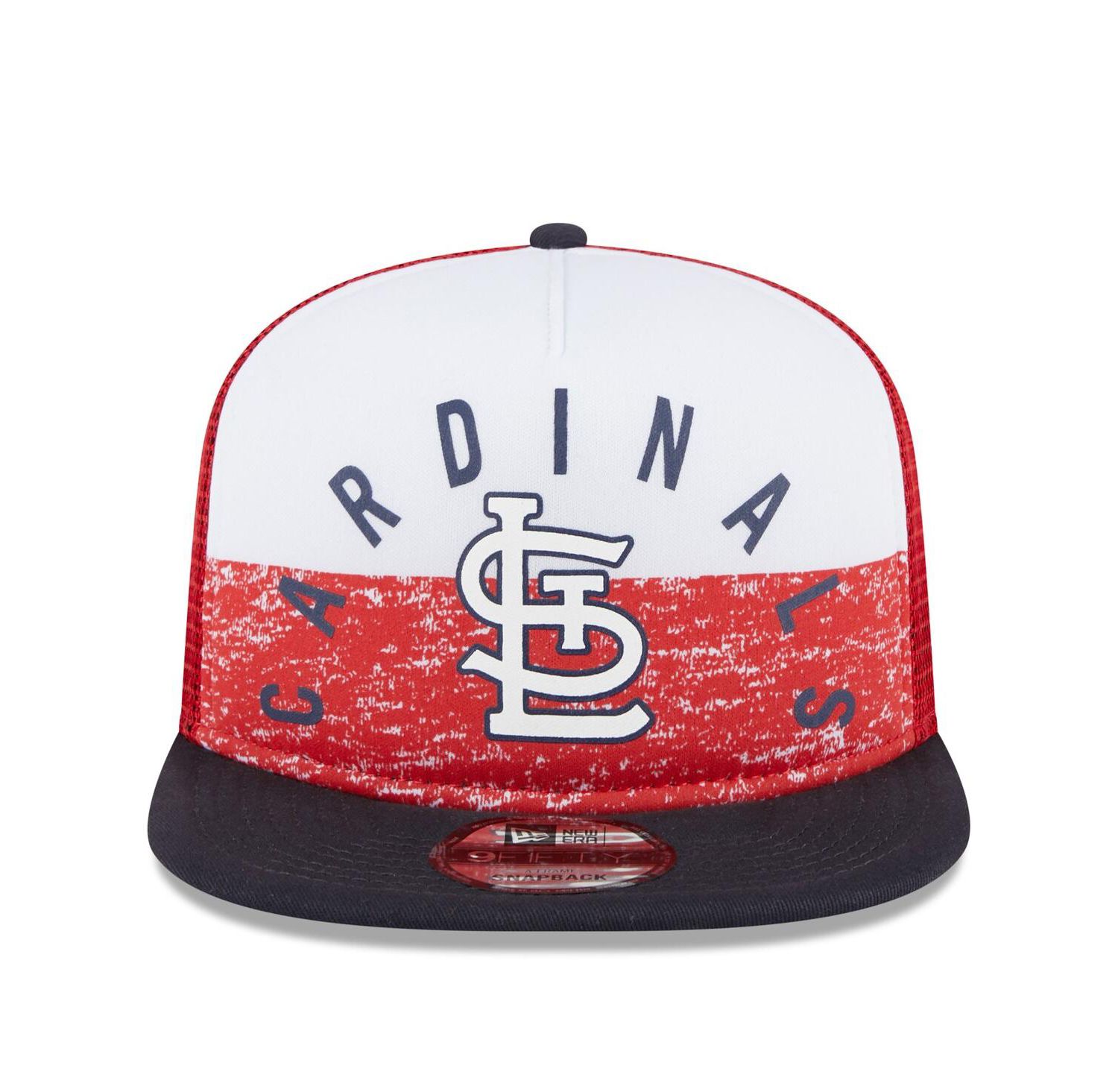 Men's White/Red St. Louis Cardinals Team Foam Front A-Frame Trucker 9Fifty Snapback Hat