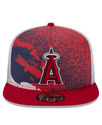 Men's Red Los Angeles Angels Court Sport 9Fifty Snapback Hat
