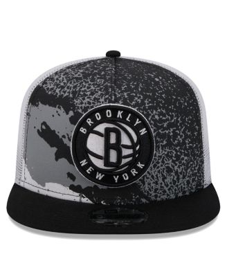 Men's Black Brooklyn Nets Court Sport Speckle 9Fifty Snapback Hat