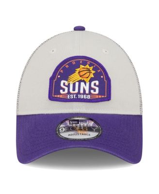 Men's Khaki/Purple Phoenix Suns Throwback Patch Trucker 9Forty Adjustable Hat