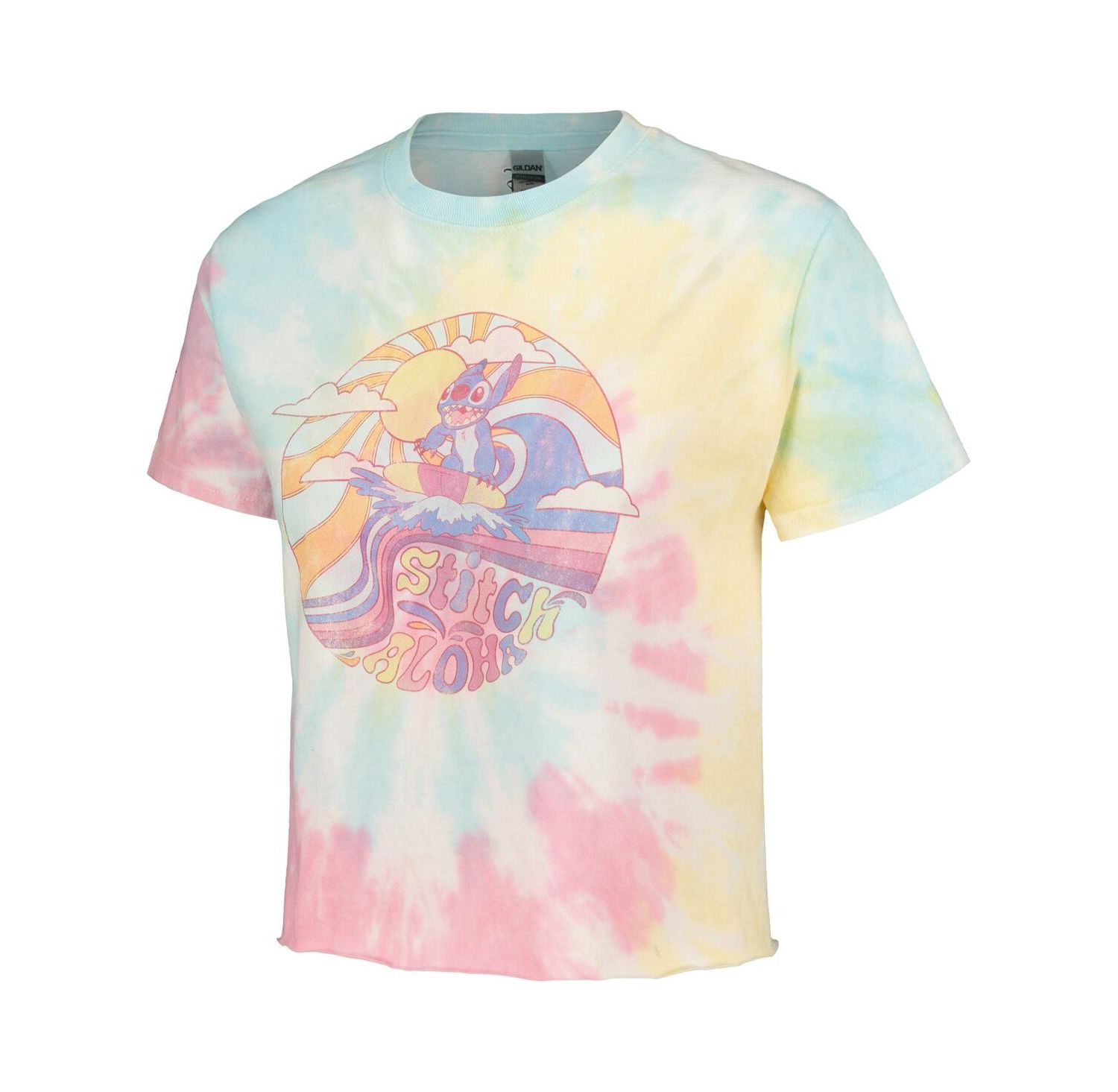 Unisex Blue Lilo and Stitch Stitch Colorful Tie-Dye T-Shirt