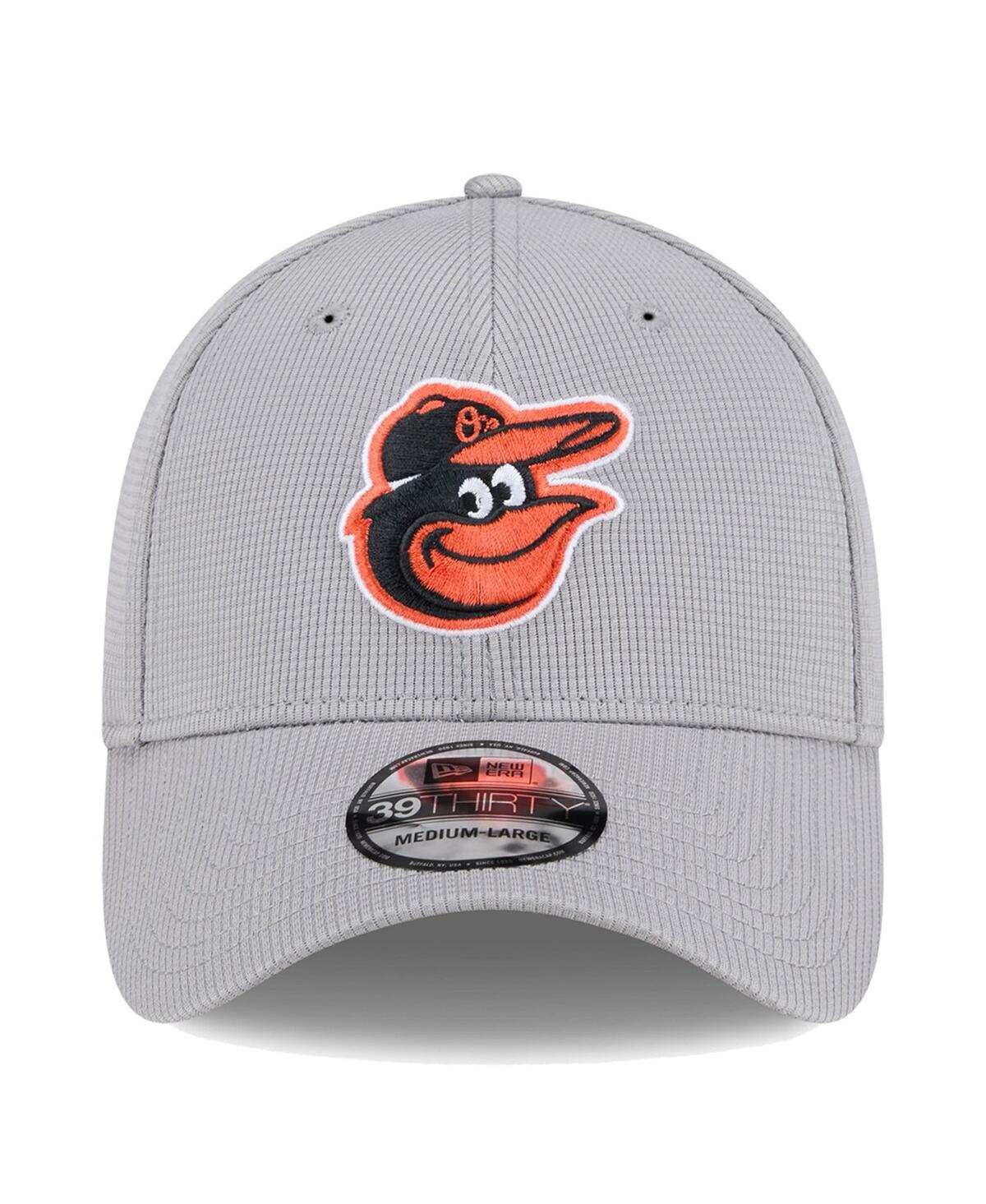 New Era Men's Gray Baltimore Orioles Active Pivot 39thirty Flex Hat