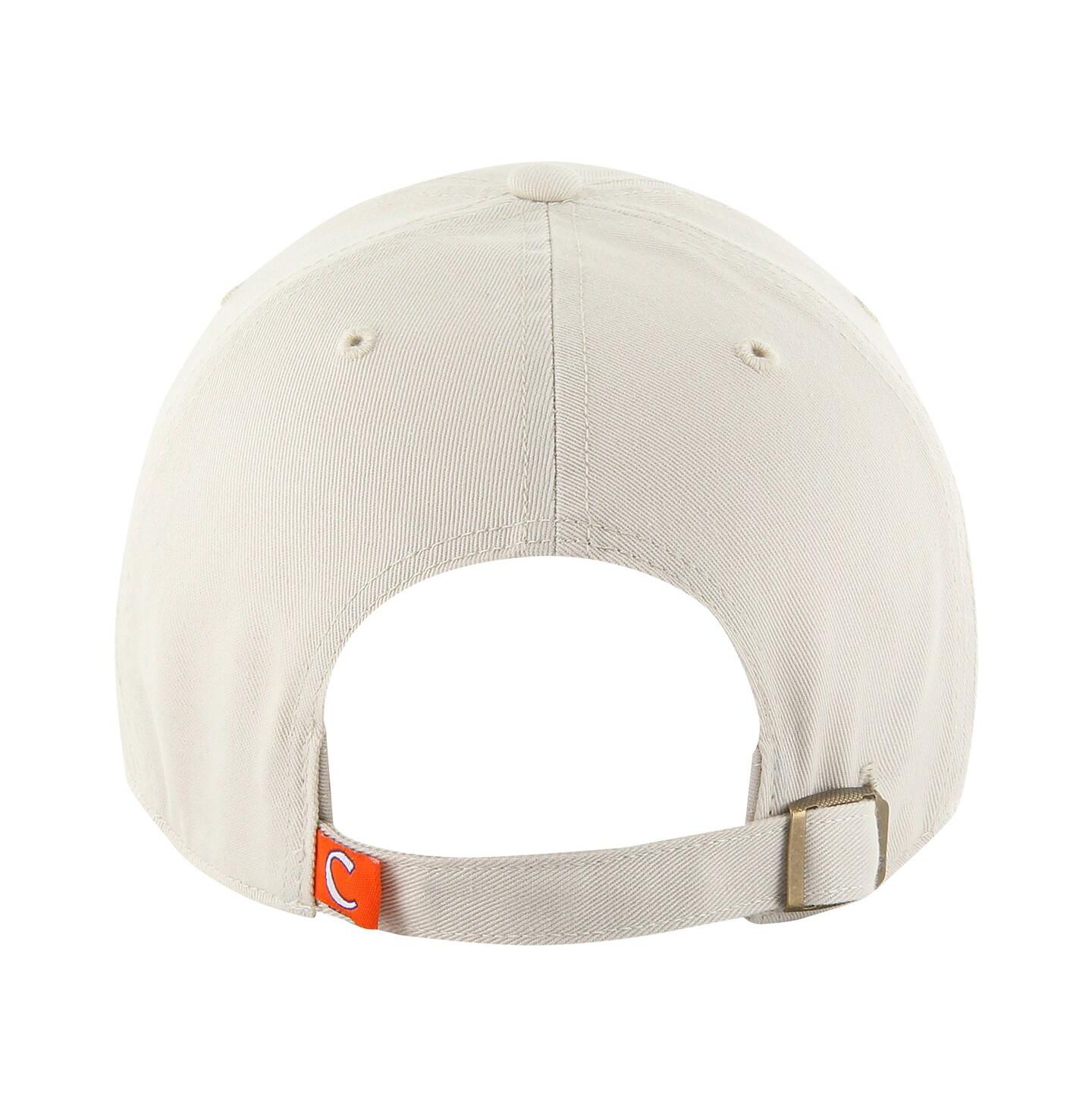 Мужская кепка '47 Brand 47 Cream Clemson Tigers Vintage-Like Clean Up Adjustable Hat — фото 2