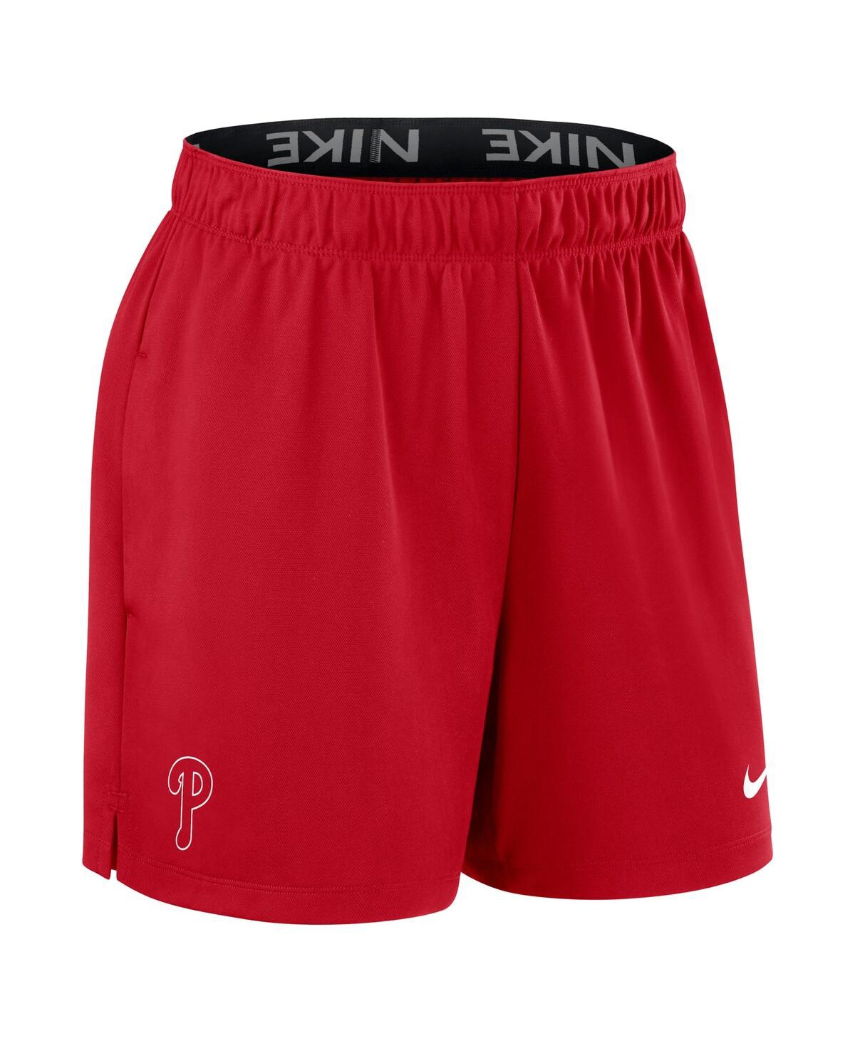 Nike Women's Red Philadelphia Phillies Authentic Collection Knit Shorts