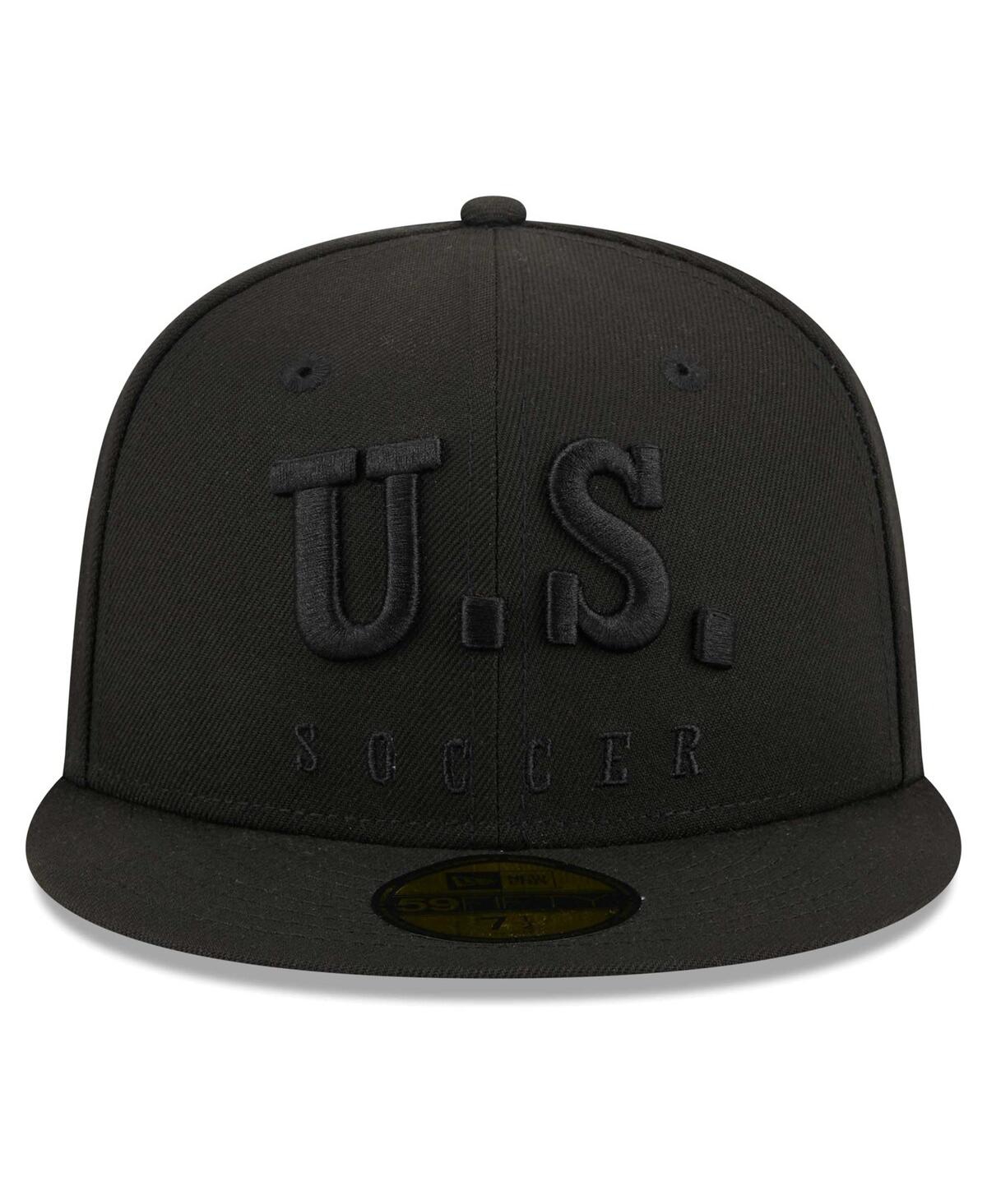 New Era Men'sUsmnt Text 59fifty Fitted Hat - Black