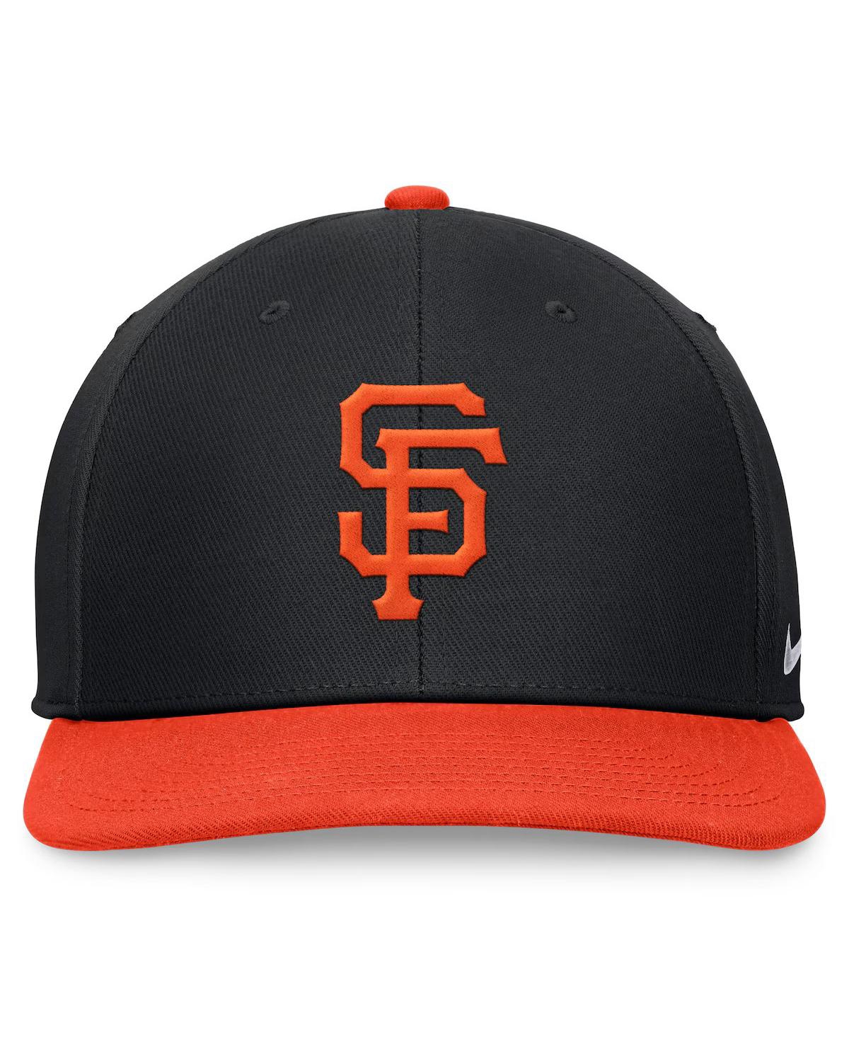 Nike Men's Black/orange San Francisco Giants Evergreen Two-tone Snapback Hat In Bk,teamorg