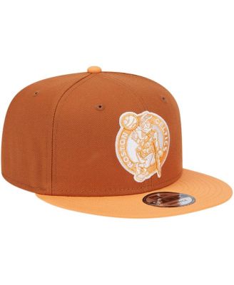 Men's Brown/Orange Boston Celtics 2-Tone Color Pack 9fifty Snapback Hat