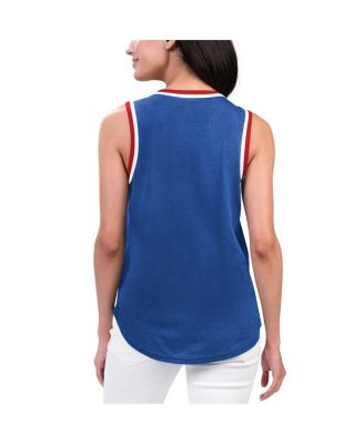 Women's Blue New York Rangers Strategy Tank Top