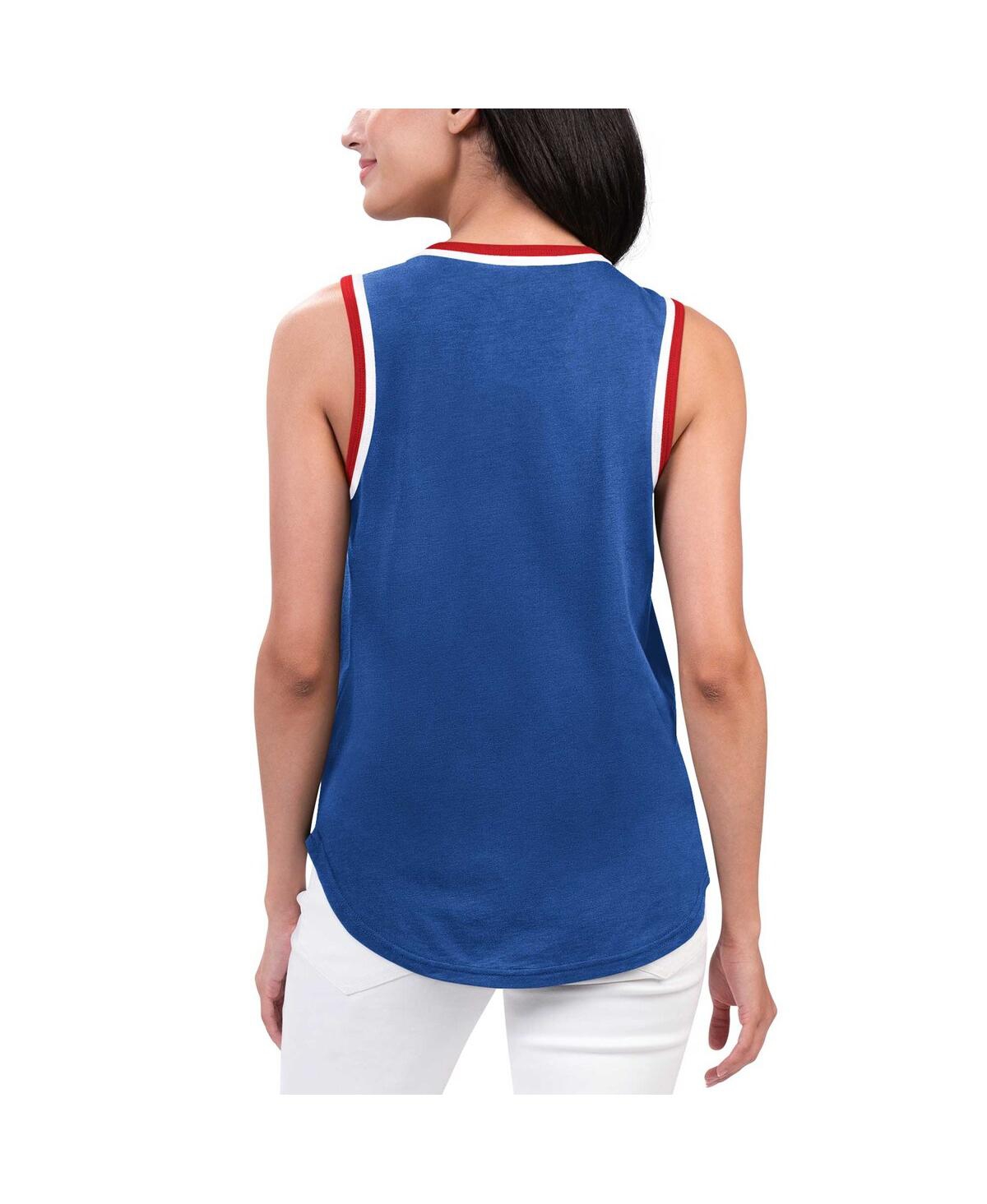Shop G-iii 4her By Carl Banks Women's Blue New York Rangers Strategy Tank Top In Royal,ny R