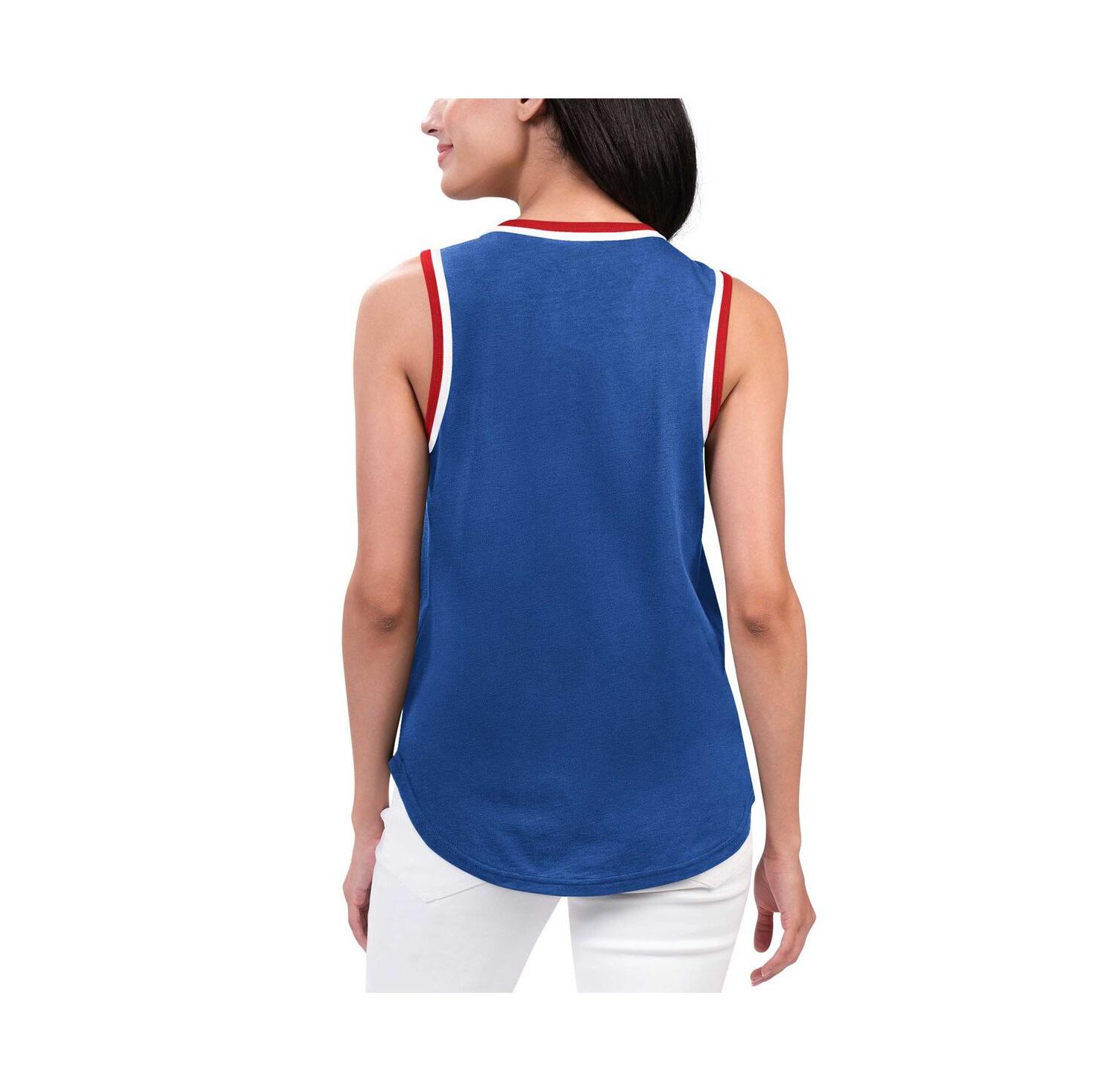 Women's Blue New York Rangers Strategy Tank Top