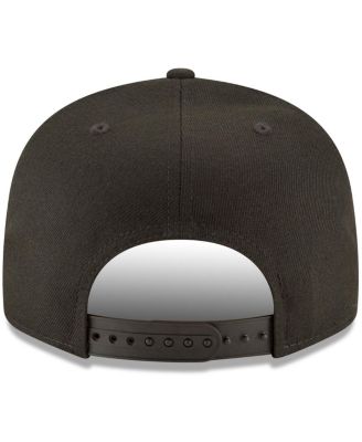 Atlanta Braves Black on Black 9fifty Team Snapback Adjustable Hat - Black