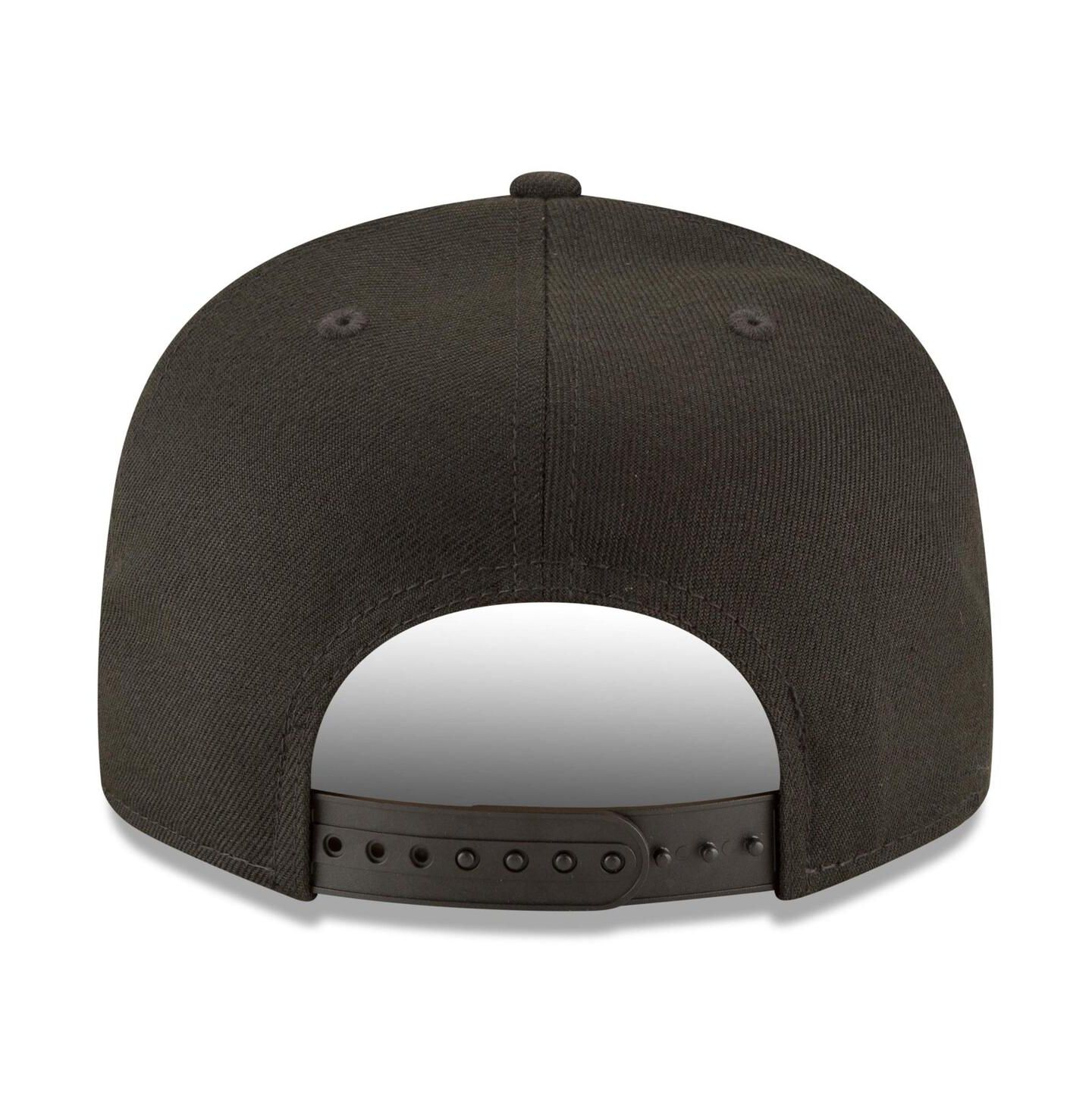 Мужская кепка New Era Atlanta Braves Black on Black 9fifty Team Snapback Adjustable Hat - Black — фото 3