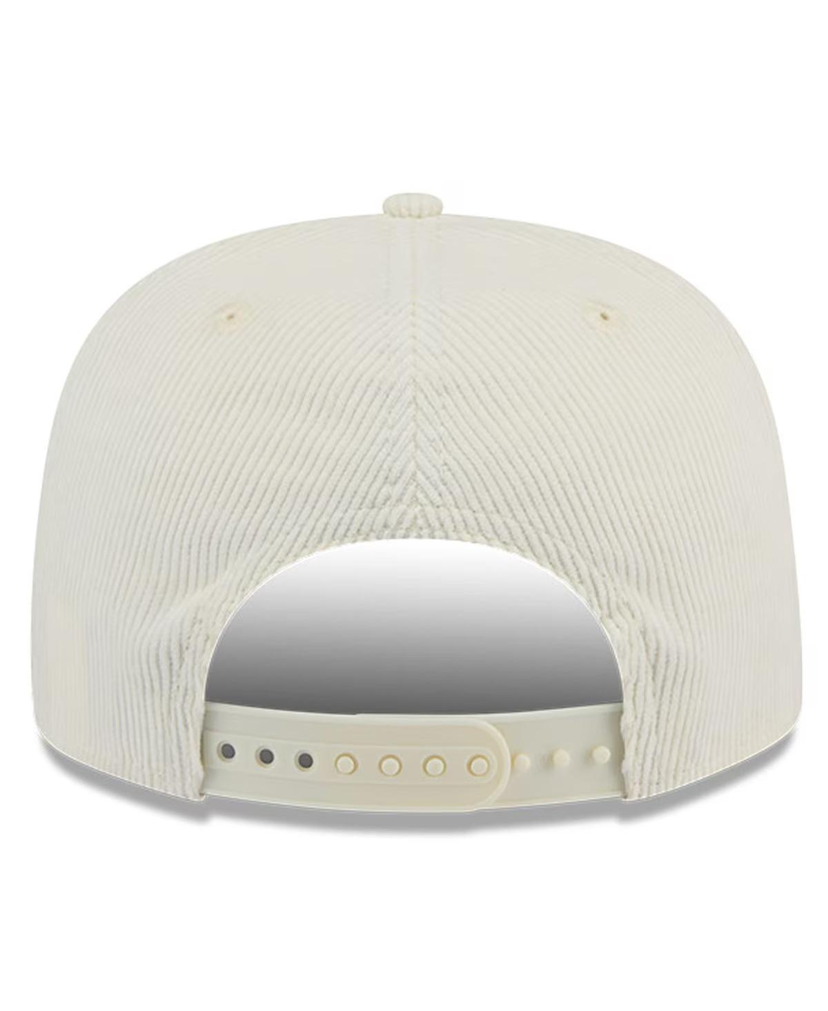 New Era White Mississippi State Bulldogs Throwback Golfer Corduroy Snapback Hat In Cream