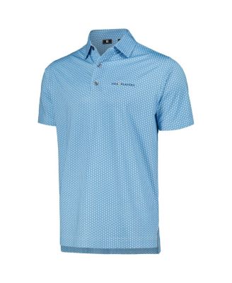 Men's Light Blue The Players Scallop Shell Foulard Lisle ProDry Polo