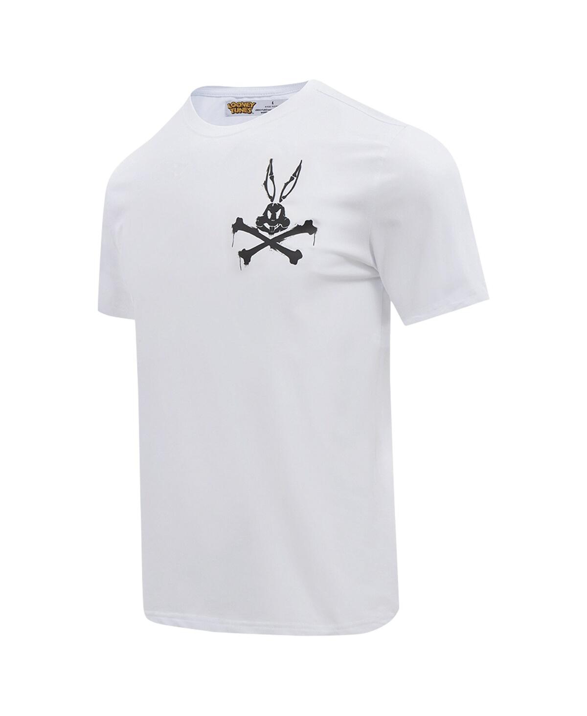Shop Freeze Max Men's Bugs Bunny White Looney Tunes Melted Skeleton T-shirt