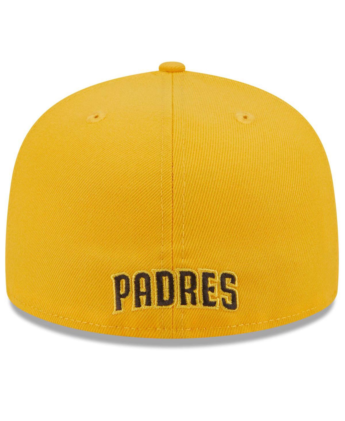 Shop New Era Men's Brown/gold San Diego Padres Gameday Sideswipe 59fifty Fitted Hat In Brown Gold