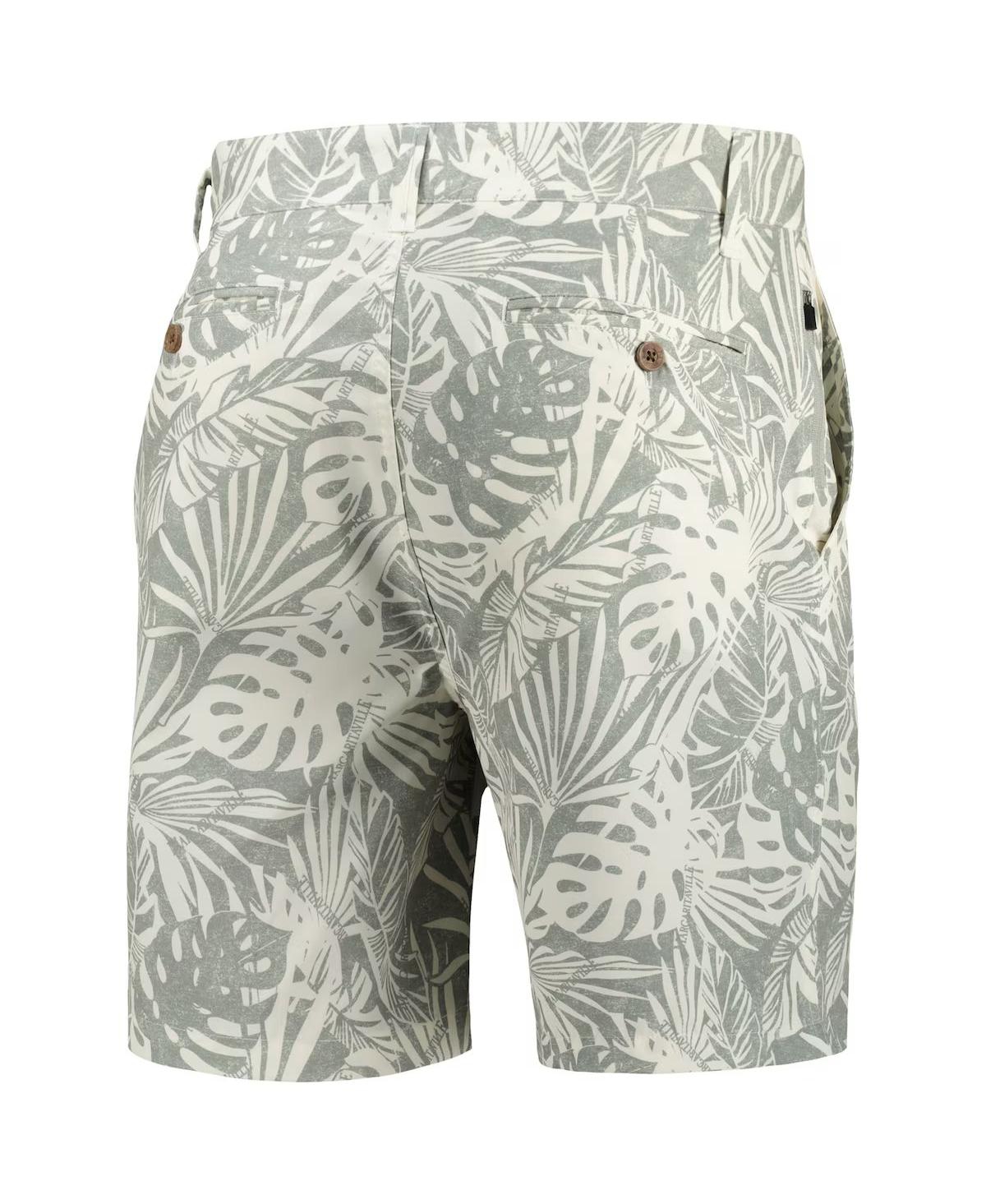 Shop Margaritaville Men's Gray Pittsburgh Steelers Sandwashed Monstera Print Amphib Shorts In Black