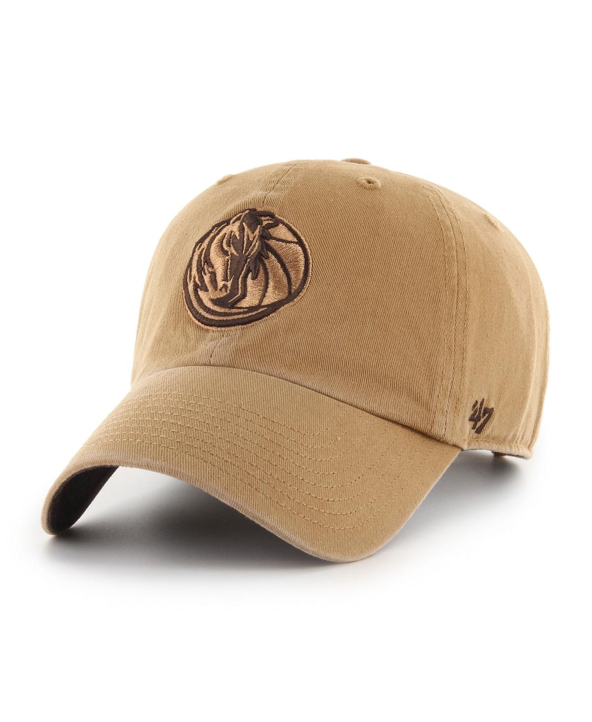 47 Brand Men's Tan Dallas Mavericks Ballpark Clean Up Adjustable Hat In Tan