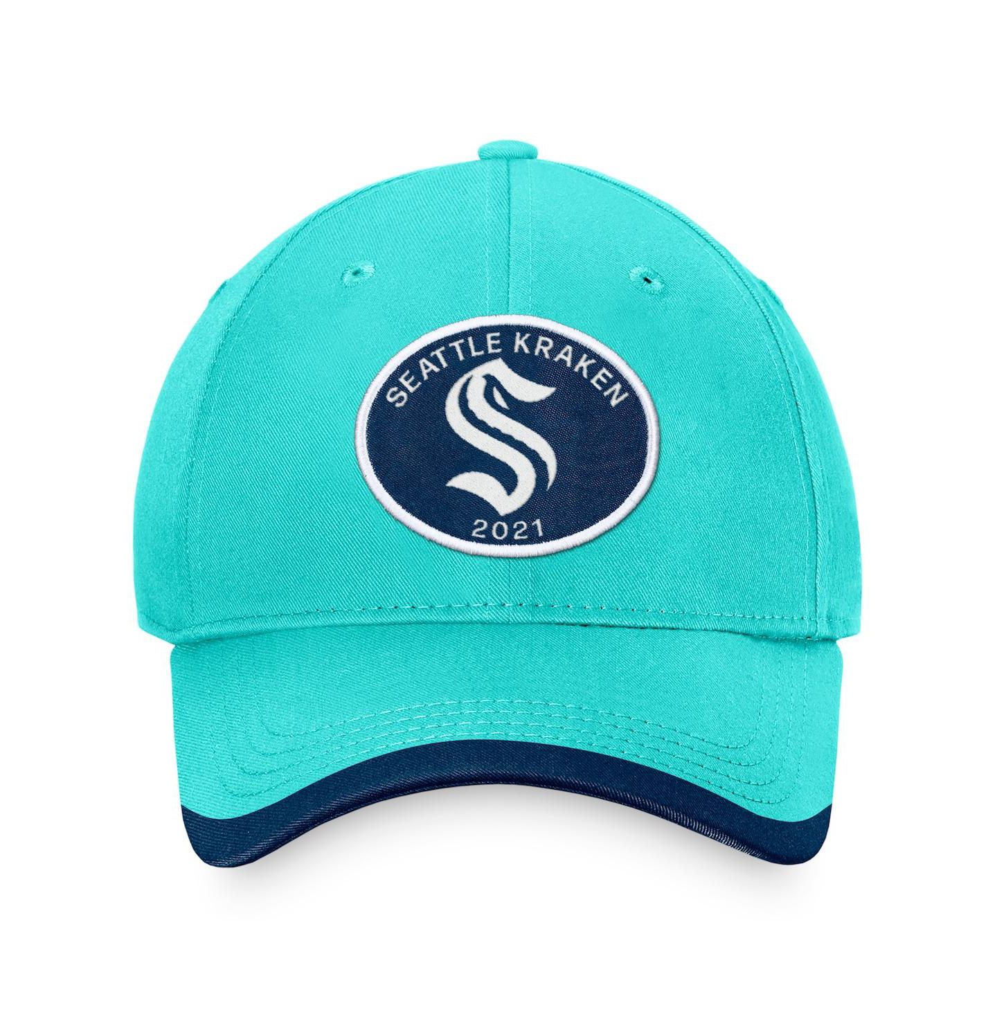 Мужская кепка Fanatics Branded Light Blue Seattle Kraken Fundamental Adjustable Hat — фото 4