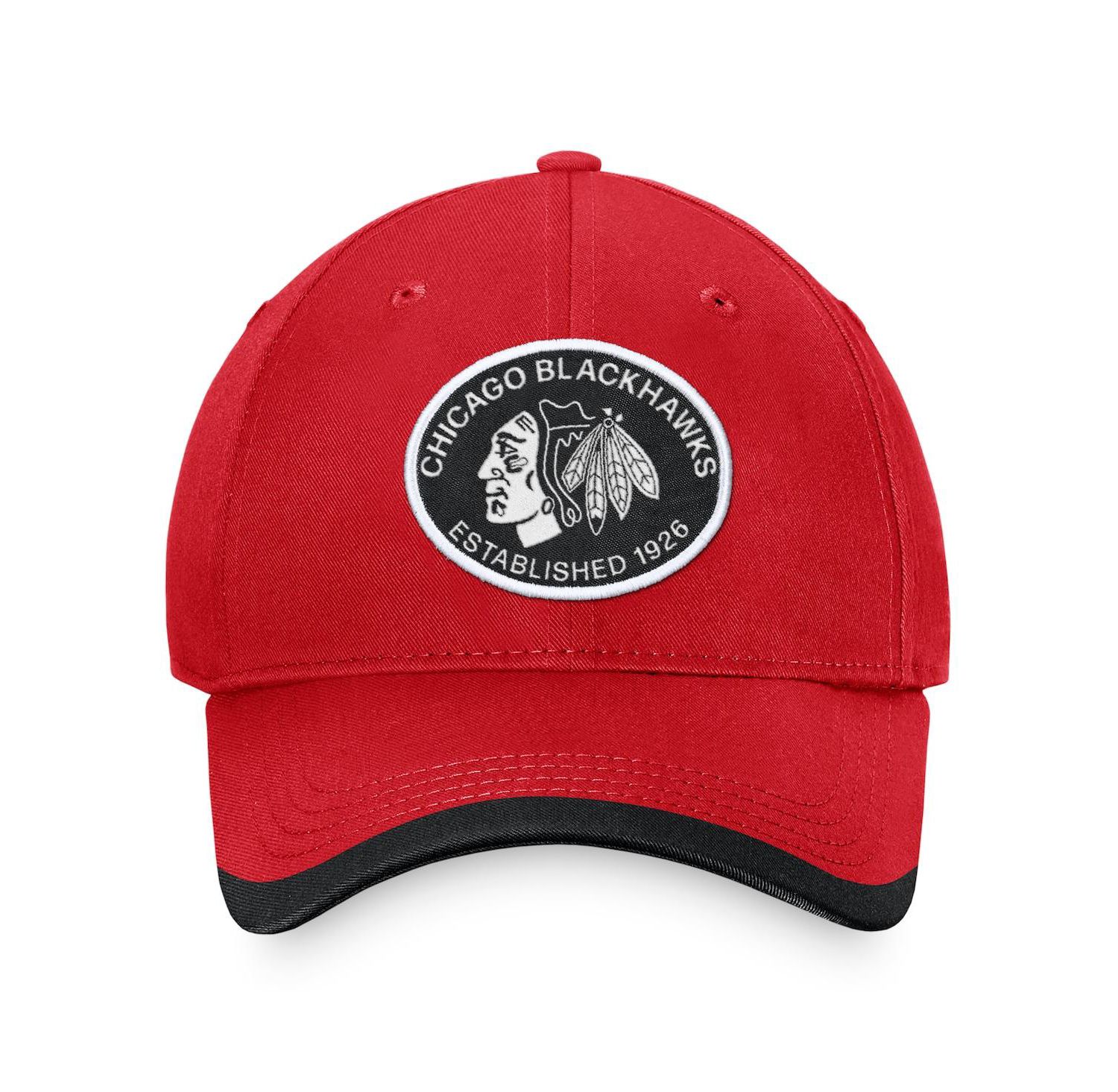 Branded Men's Red Chicago Blackhawks Fundamental Adjustable Hat