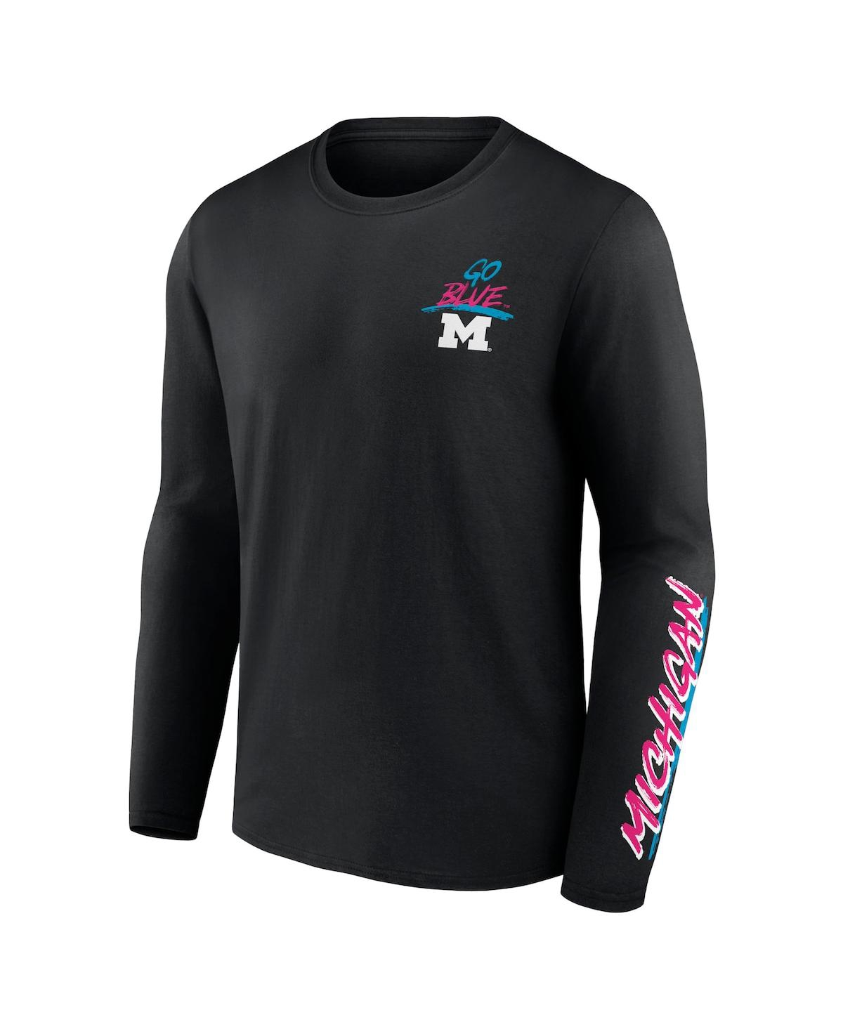 Fanatics Branded Men's Black Michigan Wolverines Spring Break Long Sleeve T-shirt In 127a